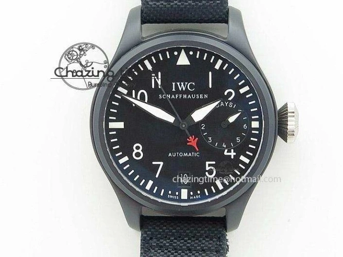 MIROTIME 0505 Pilot Chrono IW388003 Real Ceramic V6F 1:1 Best Edition On Black Nylon Strap A StreetReady 7284